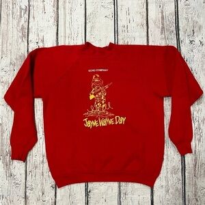 Vintage 1980s Echo Company John Wayne Day Military 80s Crewneck Sweatshirt